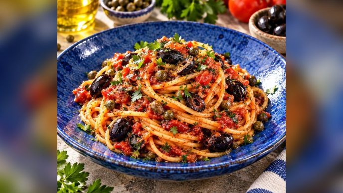 Spaghetti alla puttanesca: ricetta laziale per 4 persone, facile in 30 minuti