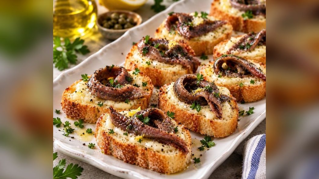 Crostini con alici: ricetta laziale per 4 persone, facile e pronta in 30 minuti