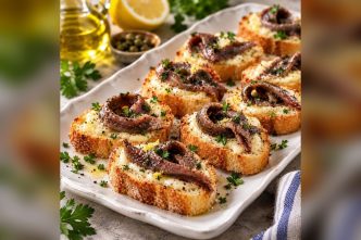 Crostini con alici: ricetta laziale per 4 persone, facile e pronta in 30 minuti