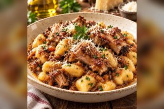 Gnocchi di patate con puntine di maiale: ricetta laziale con salsa di pomodoro